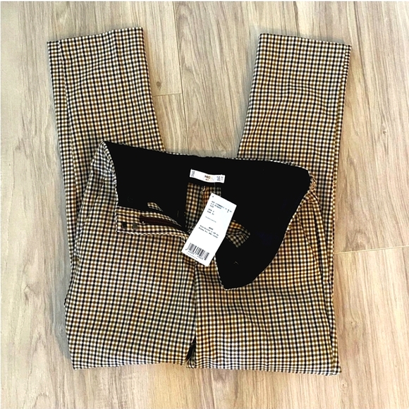 Mango Pants - NWT Mango Plaid Pants Trousers